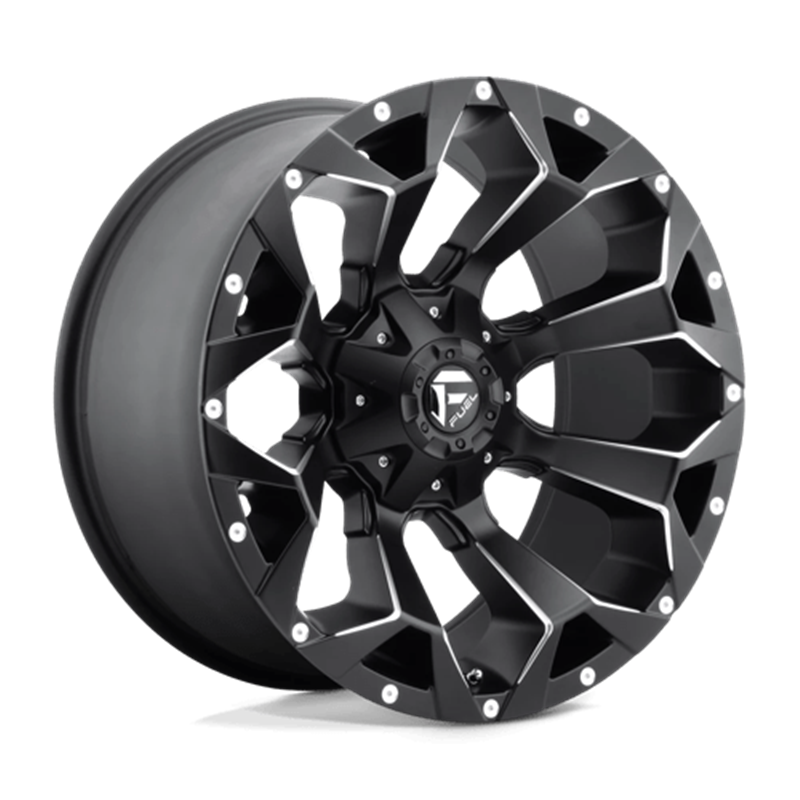 Fuel D546 Assault 22x12" 6x135/139.7 ET-44, Noir Mat, Rebord Brillant