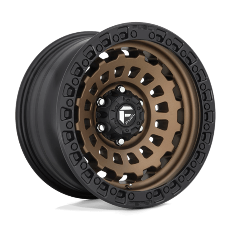 Fuel D634 Zephyr 17x8.5" 5x120 ET34, Bronze Mat, Cerclage Noir