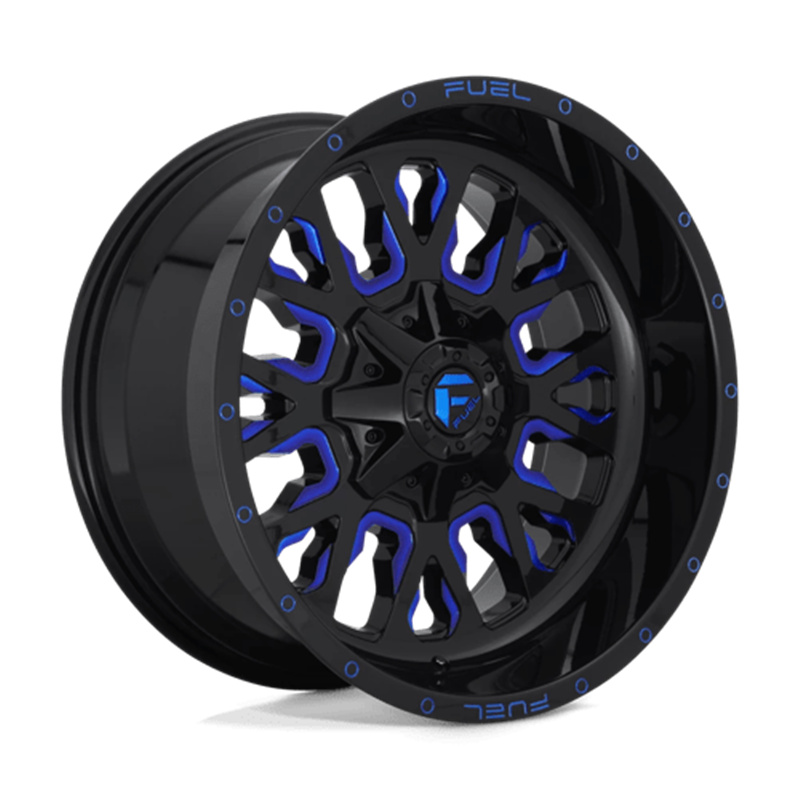 Fuel D645 Stroke 18x9 6x135/139.7 ET20, Noir Brillant & Bleu