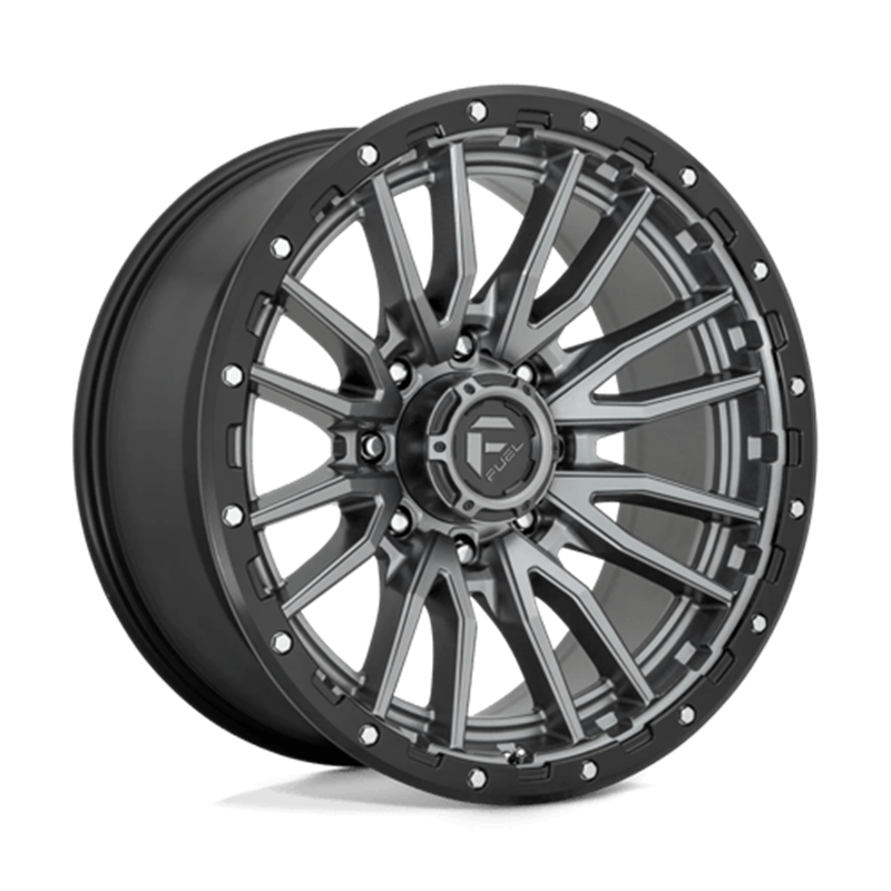 Fuel D680 Rebel 22x10" 8x165.1 ET-18, Gunmetal Mat, Cerclage Noir