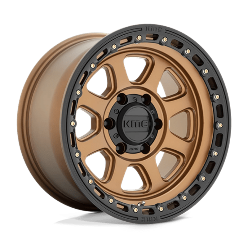 KMC KM548 Chase 20x9" 5x127 ET18, Bronze Mat, Rebord Noir
