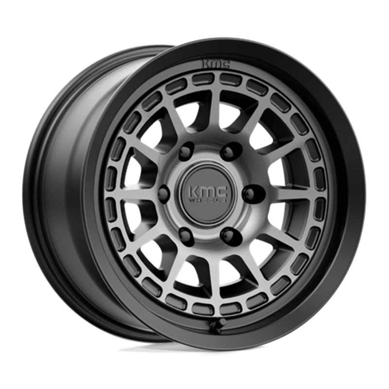 KMC KM719 Canyon 17x8.5" 5x127 ET00, Noir Satiné, Teinte Grise