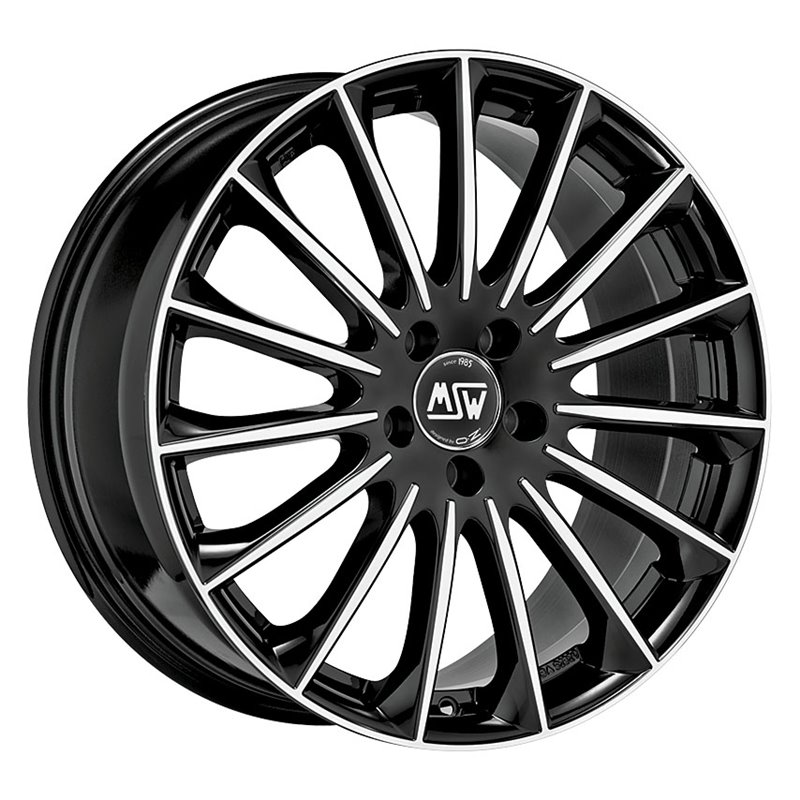 MSW 30 18x8" 5x112 ET35, Gloss Black, Polished Spokes