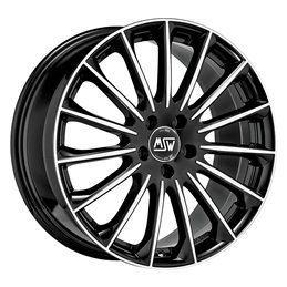 MSW 30 19x7.5" 5x112 ET32, Noir Brillant, Branches Polies