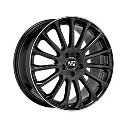MSW 30 19x8.5" 5x112 ET43, Noir Brillant, Rebord Poli