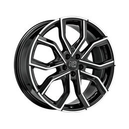 MSW 41 19x8" 5x108 ET40, Noir Brillant, Branches Polies