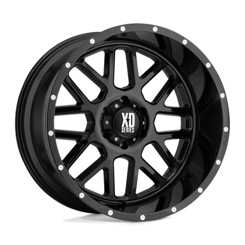 XD XD820 Grenade 17x8.5" 6x139.7 ET00, Noir Brillant