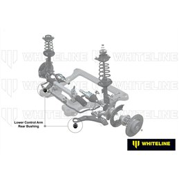 Silent bloc Anti-lift Triangle avant position arrière avec correction Chasse WHITELINE WRX/STI 2008-2011 OUTBACK LEGACY FORESTER