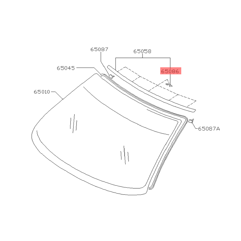 Agrafe Moulure Baguette de toit haut pare brise avant SUBARU GT/STI 1993-2000