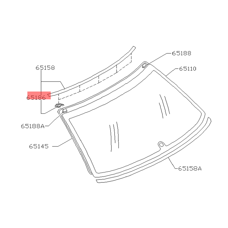 Agrafe Moulure Baguette de toit haut pare brise arrière SUBARU GT/STI 1993-2000