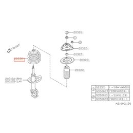 Ressort Amortisseur Avant SUBARU STI 2008-2010