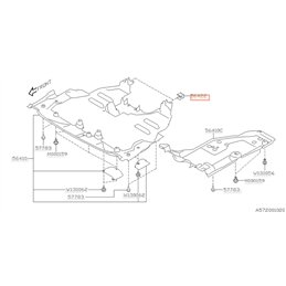 Agrafe Cache / Protège Carter Moteur SUBARU GT/STI 1997-2000 / WRX/STI 2001-2007 / Forester 1997-2002