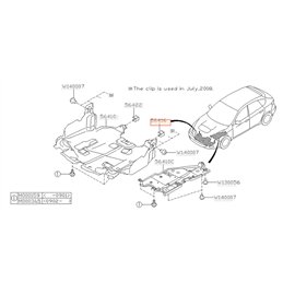 Agrafe Cache / Protège Carter Moteur SUBARU STI 2008-2022