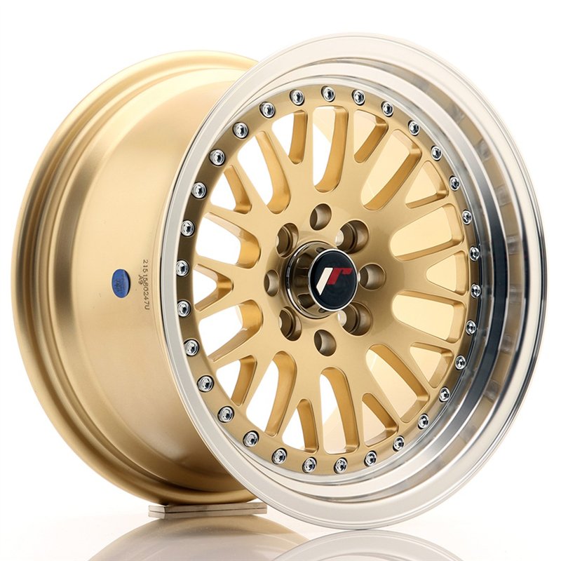 JR Wheels JR10 15x8 ET20 4x100/108 Or / Bord Poli