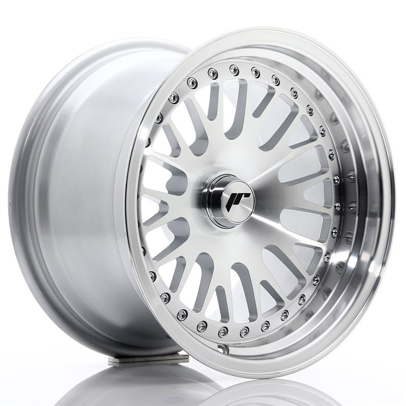 Japan Racing JR-10 15x9" (4 & 5 trous - sur mesure) ET0-20, Gris Argenté / Poli