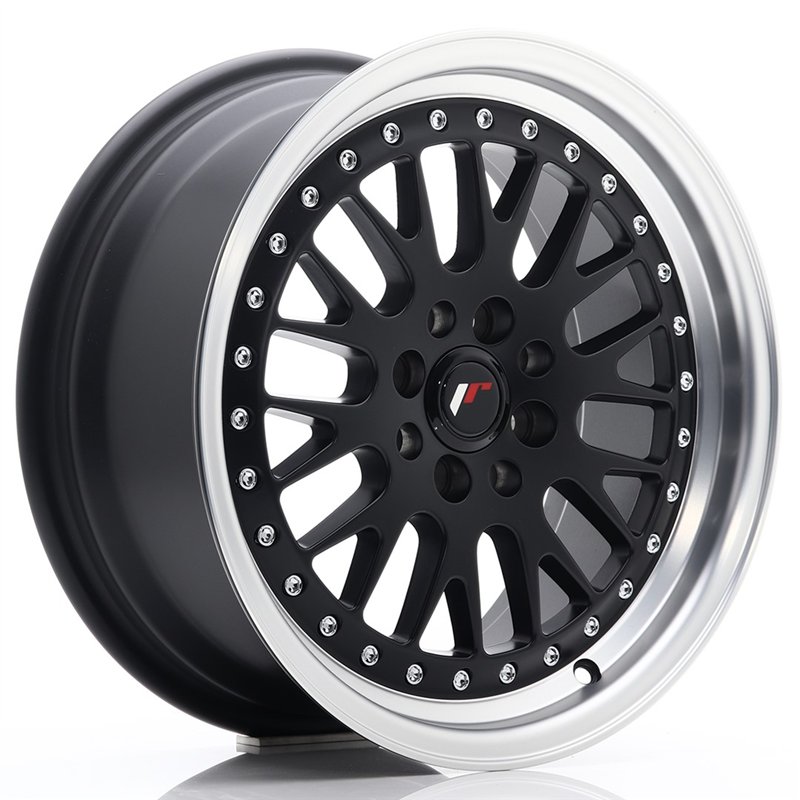 JR Wheels JR10 16x7 ET30 4x100/108 Noir Mat / Bord Poli