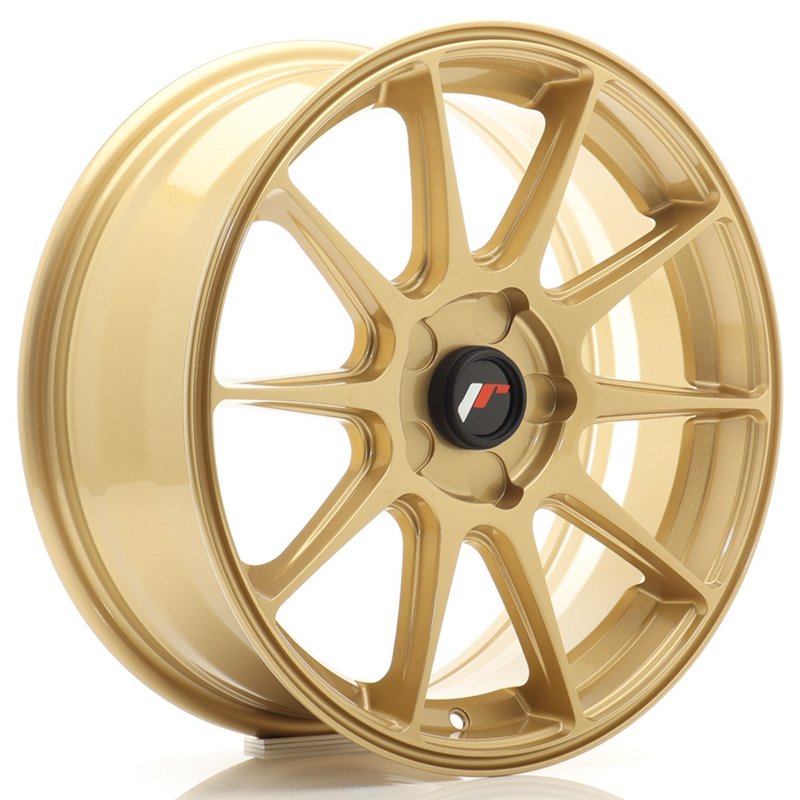 Japan Racing JR-11 17x7" (5 trous - sur mesure) ET20-38, Or / Doré