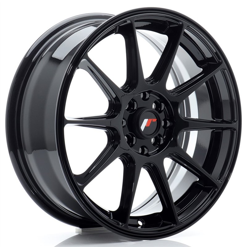 Japan Racing JR-11 17x7" 4x98/108 ET35, Noir Brillant