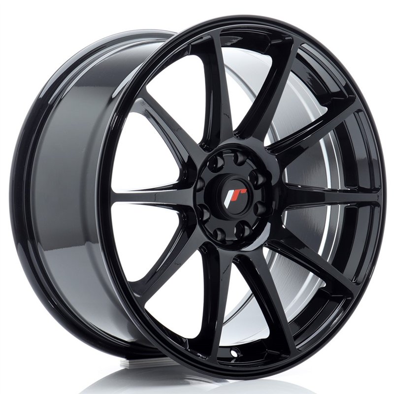 Japan Racing JR-11 18x8.5" 4x108/114.3 ET30, Noir Brillant