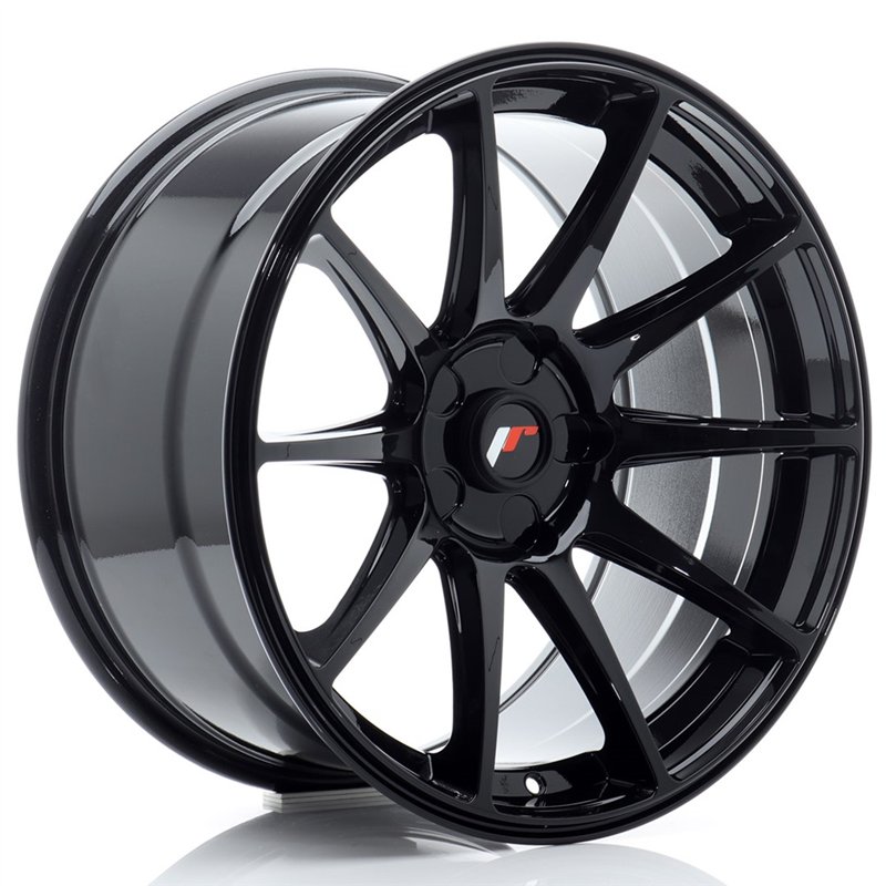 Japan Racing JR-11 Extreme Concave 18x9.5" (5 trous - sur mesure) ET20-30, Noir Brillant