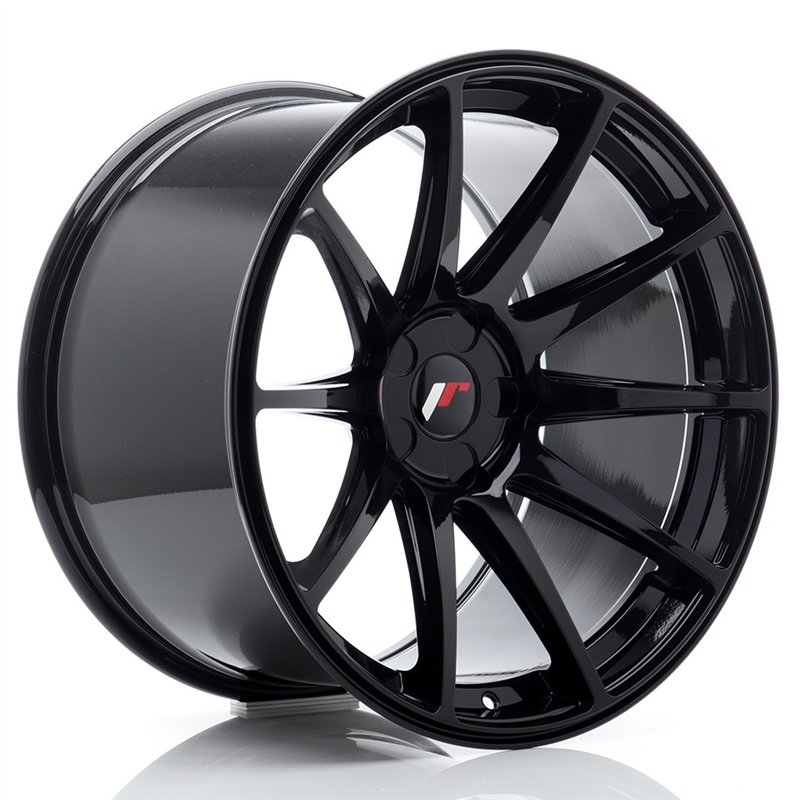 Japan Racing JR-11 Extreme Concave 19x11" (5 trous - sur mesure) ET15-25, Noir Brillant