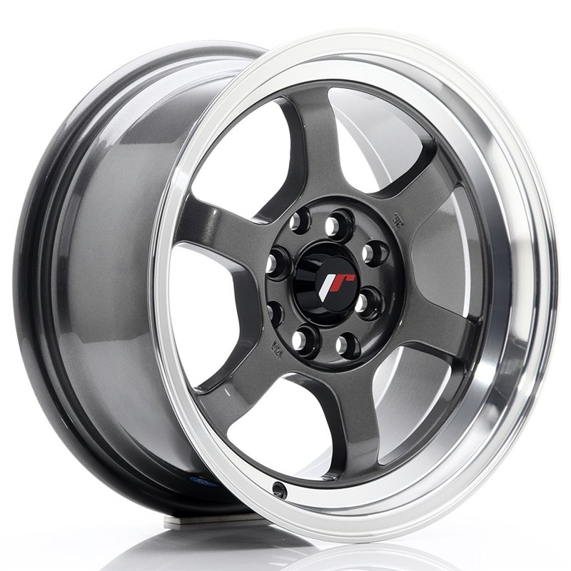 JR Wheels JR12 15x7.5 ET26 4x100/114.3 Gun Metal / Bord Poli