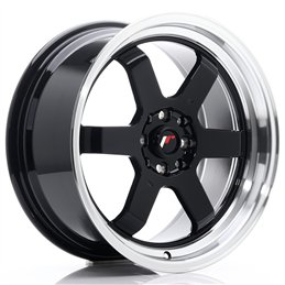 JR Wheels JR12 17x8 ET35 5x112/120 Noir Brillant / Bord Poli