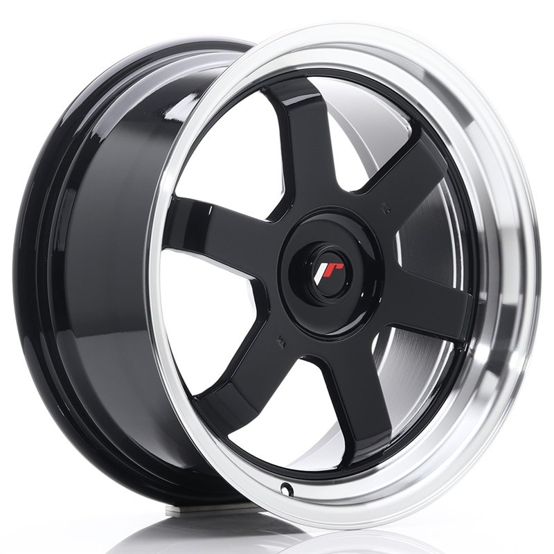 Japan Racing JR-12 17x8" (4 & 5 trous - sur mesure) ET35, Noir / Brillant