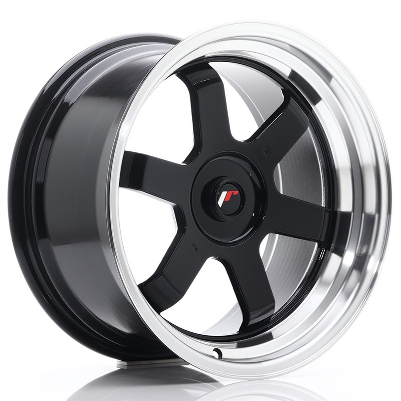 Japan Racing JR-12 17x9" (4 & 5 trous - sur mesure) ET25, Noir / Brillant