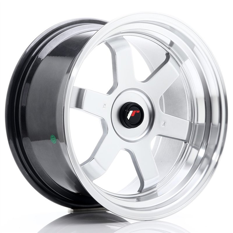Japan Racing JR-12 17x9" (4 & 5 trous - sur mesure) ET25, Gris Argenté / Poli