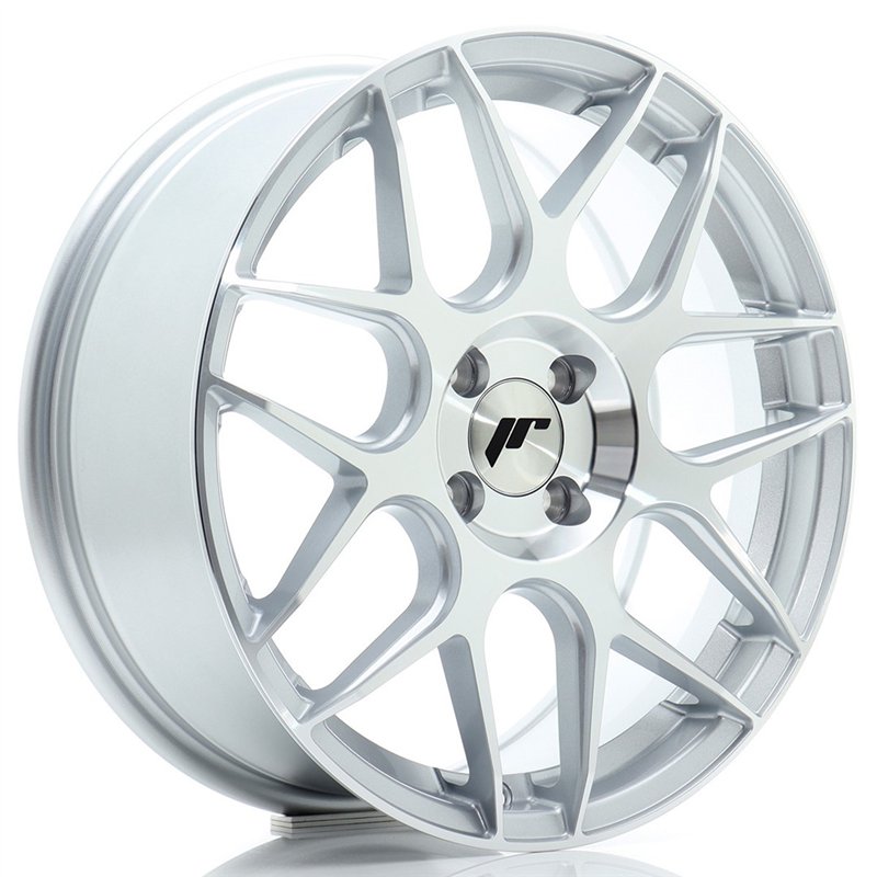 Japan Racing JR-18 17x7" 4x100 ET40, Gris Argenté Poli