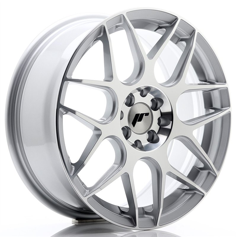 JR Wheels JR18 17x7 ET40 5x100/114.3 Argent Face Polie