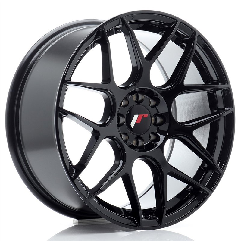 Japan Racing JR-18 17x8" 4x100/108 ET25, Noir Brillant