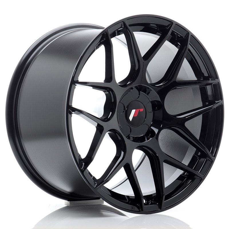 Japan Racing JR-18 Extreme Concave 18x10.5" (5 trous - sur mesure) ET0-25, Noir Brillant