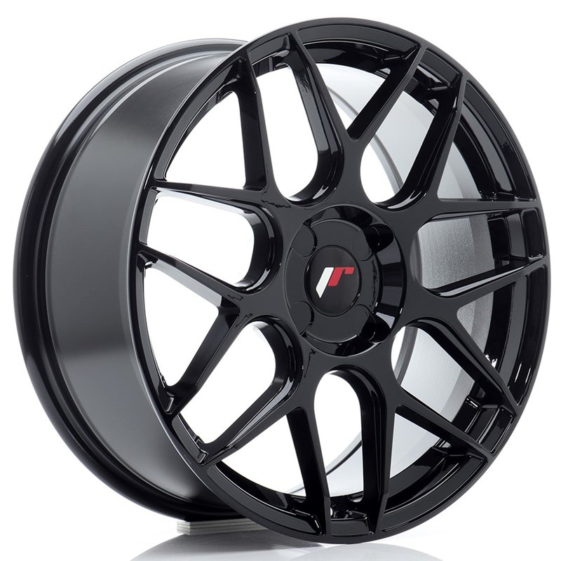 Japan Racing JR-18 18x7.5" (4 trous - sur mesure) ET20-40, Noir Brillant