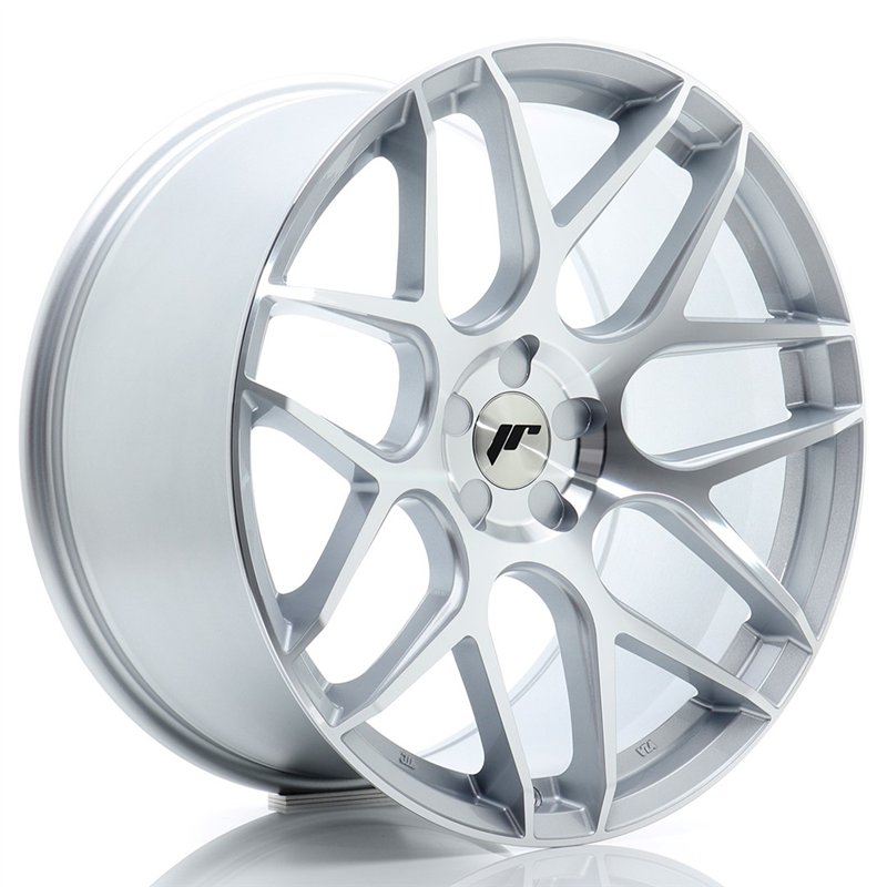 Japan Racing JR-18 Extreme Concave 20x9.5" (5 trous - sur mesure) ET20-35, Gris Argenté Poli