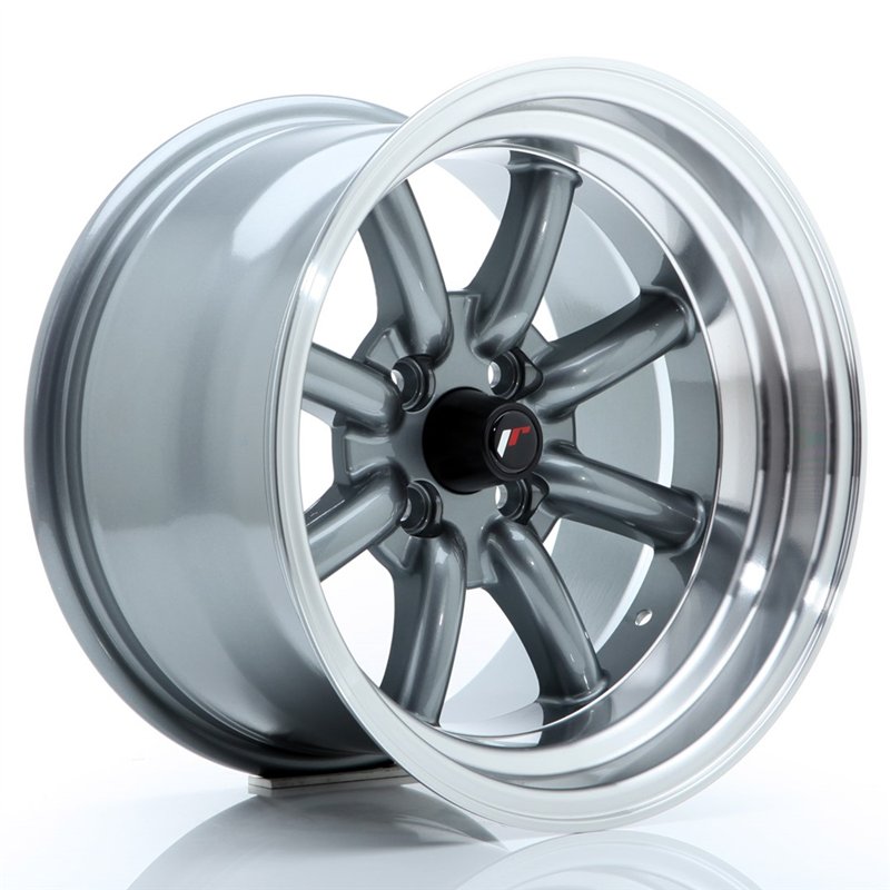 JR Wheels JR19 15x9 ET-13 4x100 Gun Metal / Bord Poli