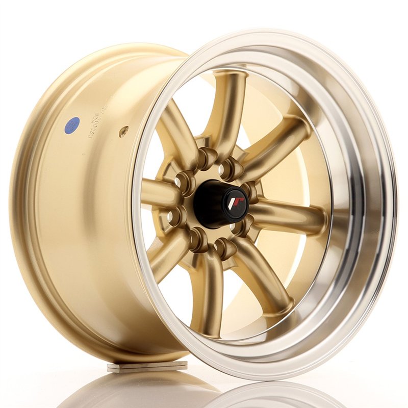 JR Wheels JR19 15x9 ET-13 4x100/114.3 Or / Bord Poli