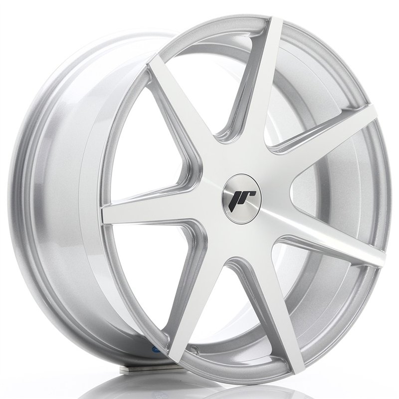 Japan Racing JR-20 18x8.5" (4 & 5 trous - sur mesure) ET25-40, Gris Argenté / Poli