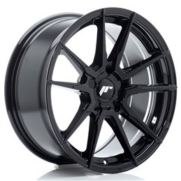 Japan Racing JR-21 17x8" (5 trous - sur mesure) ET20-35, Noir Brillant