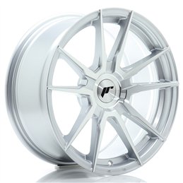 Japan Racing JR-21 Extreme Concave 17x9" (4 & 5 trous - sur mesure) ET20-45, Gris Argenté Poli