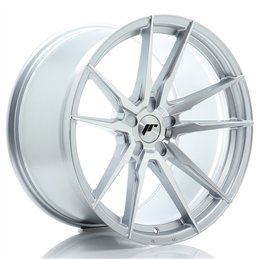 Japan Racing JR-21 Extreme Concave 20x11" (5 trous - sur mesure) ET15-45, Gris Argenté Poli