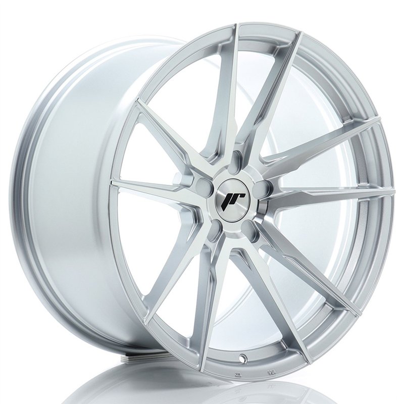 Japan Racing JR-21 Extreme Concave 20x11" (5 trous - sur mesure) ET15-45, Gris Argenté Poli