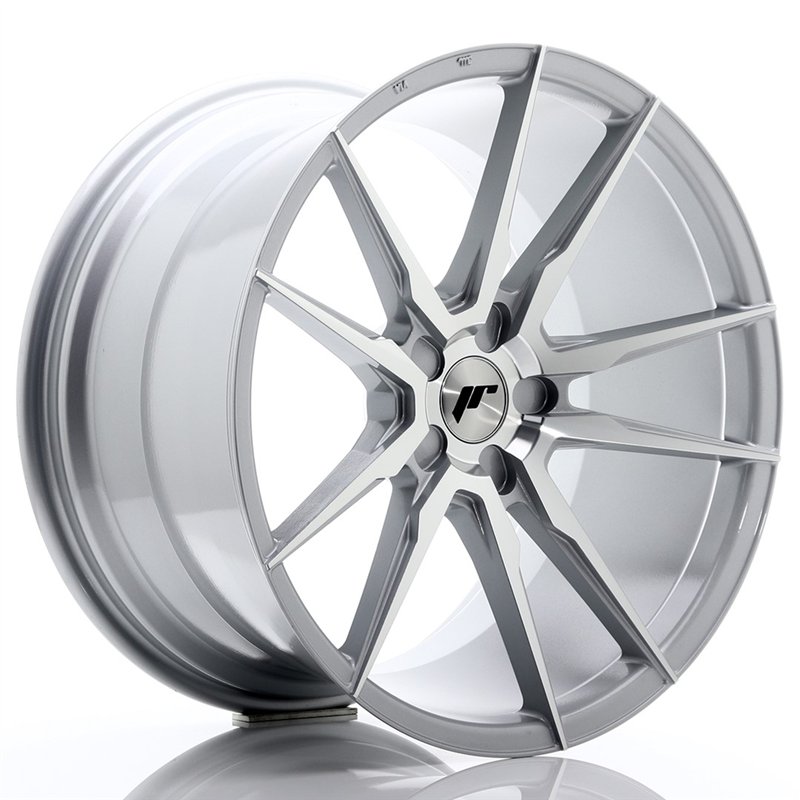 Japan Racing JR-21 Extreme Concave 20x11" (5 trous - sur mesure) ET30-50, Gris Argenté Poli