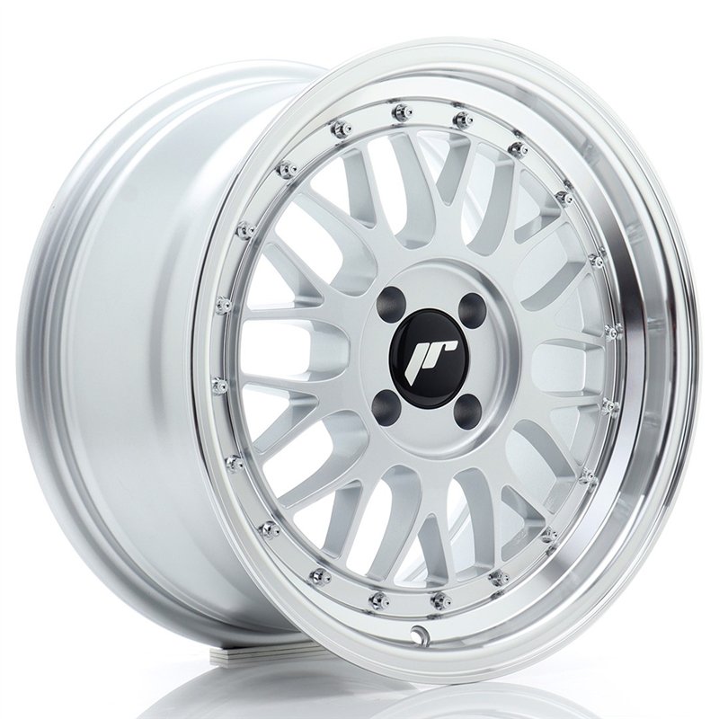 Japan Racing JR23 16x8 ET35 4x100 Hyper Gris Argenté et Rebord Poli