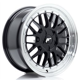 JR Wheels JR23 17x8 ET20-45 5H BLANK Gloss Black w/ Machined Lip