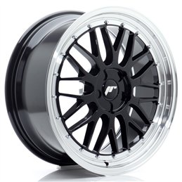 JR Wheels JR23 19x8 ET20-40 5H BLANK Gloss Black w/ Machined Lip