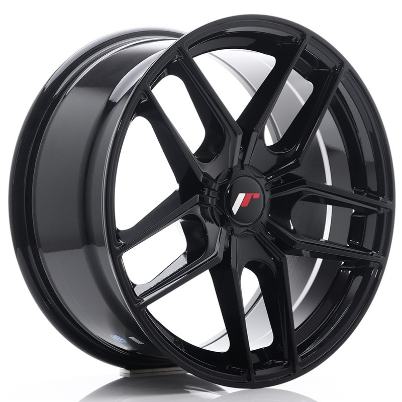 Japan Racing JR-25 18x8.5" (5 trous - sur mesure) ET20-40, Noir / Brillant