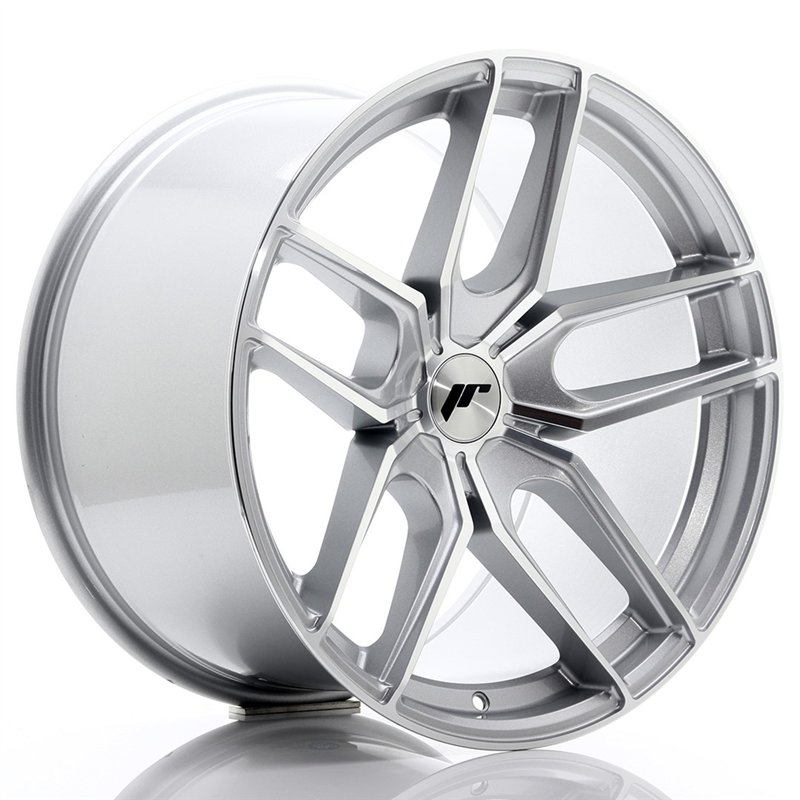 Japan Racing JR-25 19x11" (5 trous - sur mesure) ET20-40, Gris Argenté / Poli