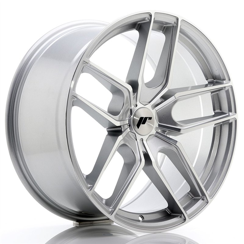 Japan Racing JR-25 Extreme Concave 19x9.5" (5 trous - sur mesure) ET20-40, Gris Argenté / Poli